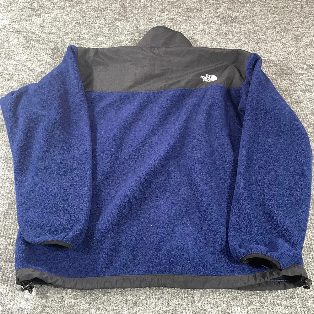 The North Face Denali Jacket Mens XL Blue Black Fleece‎ Full Zip Outdoor Hiking